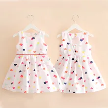 Лето, От 3 до 12 лет, в форме сердца, с открытой спиной, с принтом в виде сердца, солнечное платье принцессы для танцев, балетное, праздничное платье для девочек-подростков