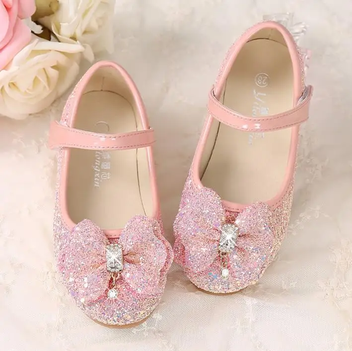 HaoChengJiaDe; классические туфли из искусственной кожи с бантом для девочек; вечерние туфли для танцев; детская обувь; От 3 до 14 лет обувь принцессы; детская Свадебная обувь