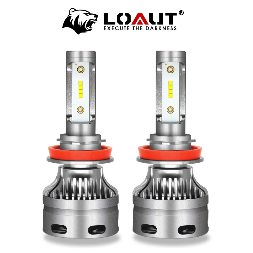 

LOAUT 2018 H8 H9 H11 LED Car Headlight Bulbs 80W 9000lm CSP Chips 12v 24v Auto Headlamp Led Light Bulb High Quality FOG LOW KIT