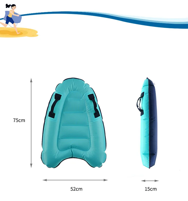 Детская надувная доска для серфинга Портативный Bodyboards безопасное освещение легко носить узнать лопатка для плавания для серфинга