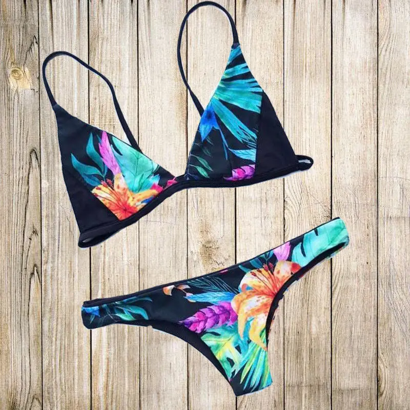

2018 bikinis women brazilian bikini push up Women Push-up Padded Bra Bandage Bikini Set Swimsuit Triangle Swimwear Bathing