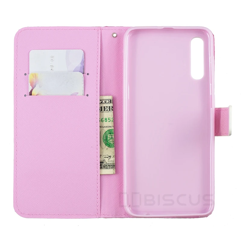 Кожаный чехол-бумажник с Откидывающейся Крышкой и художественным рисунком цветов для samsung Galaxy A50 SM-A505F/DS samsung A50 A 50 A505FN/DS