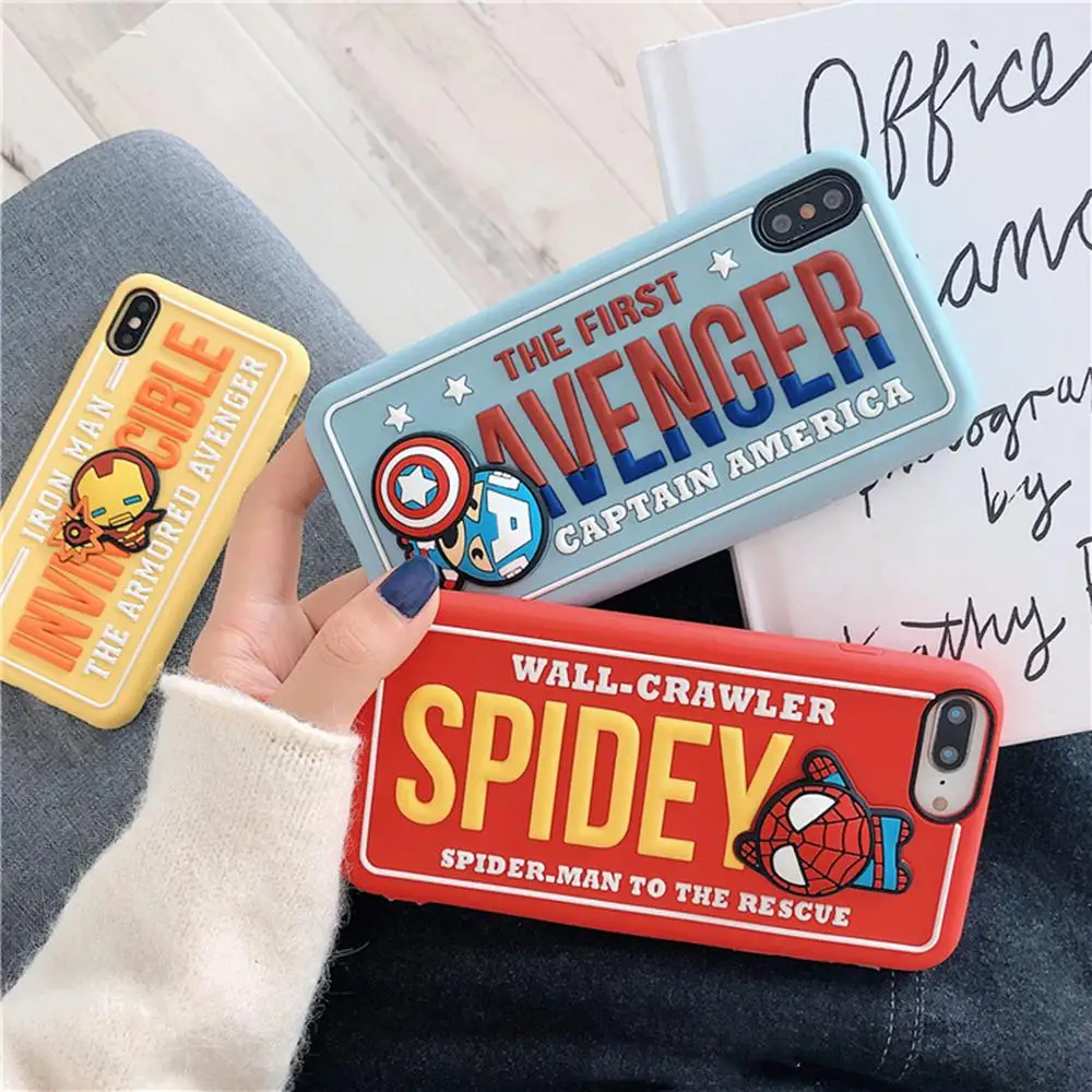 

3D Superhero Captain Spider-Man Bluetooth Wireless Airpods Headset Set Silicone cover for iphone MAX XS XR 6 7 8plus phone cases