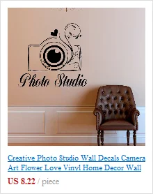 Креативные фотостудии настенные наклейки камера Искусство Цветок Любовь домашний декор из винила наклейки на стену украшение интерьера Съемная Фреска CA06