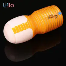 LI BO Male Masturbator Cup Pocket Realistic Pussy Vagina Oral Sex Male Sex Toys for Men