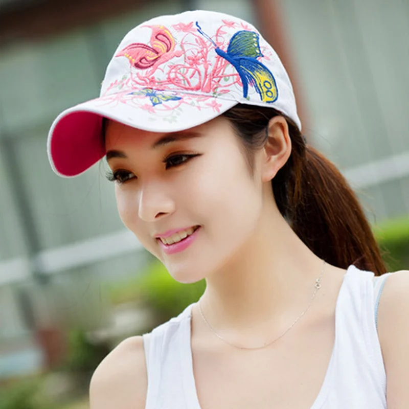 Women Flowers With Embroidery Baseball Butterflies eBay Cap Adjustable And For |