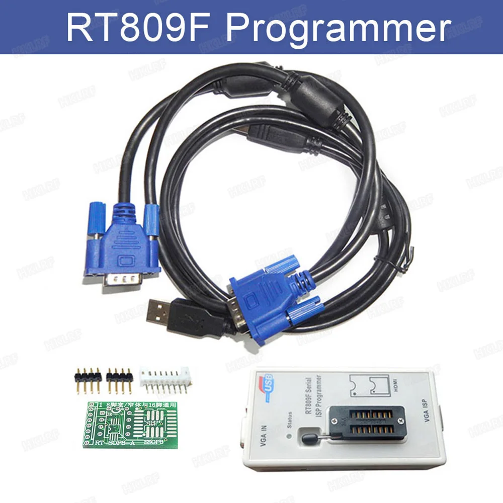 

RT809F Serial ISP Programmer Tool for PC MainBoard LCD Controller Read and Write Kits USB EPROM FLASH VGA ISP Best Quality