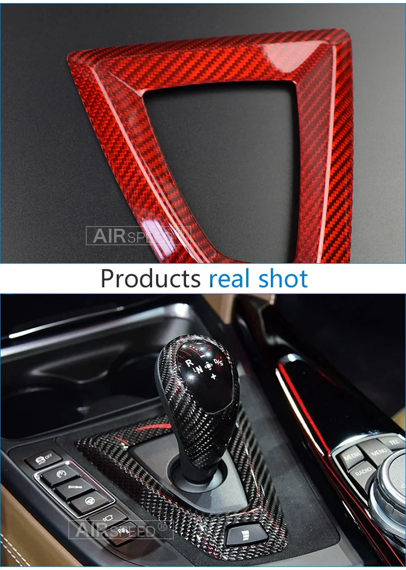 Carbon Fiber Gear Shift Knob Cover Trim for BMW M2 F87 M3 F80 M4 F82 M5 F83 F10 F12 F13 X5M F85 X6M F86 Accessories (6)