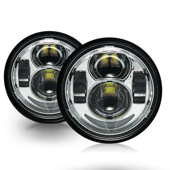 

For Harley Davidson Dyna Glide Fat Bob LED Headlight Lights 5" Motorbike Projector LED Headlight Lamps For Fat Bob Motorcycle