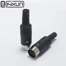 EClyxun 1 шт./лот 6 Pin DIN разъем 6 Pin DIN штекер с пластиковой ручкой клавиатуры провода разъем