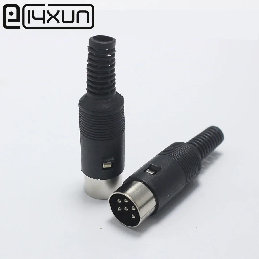 EClyxun 1 шт./лот 6 контактный разъем DIN штекер с пластиковой ручкой проводной