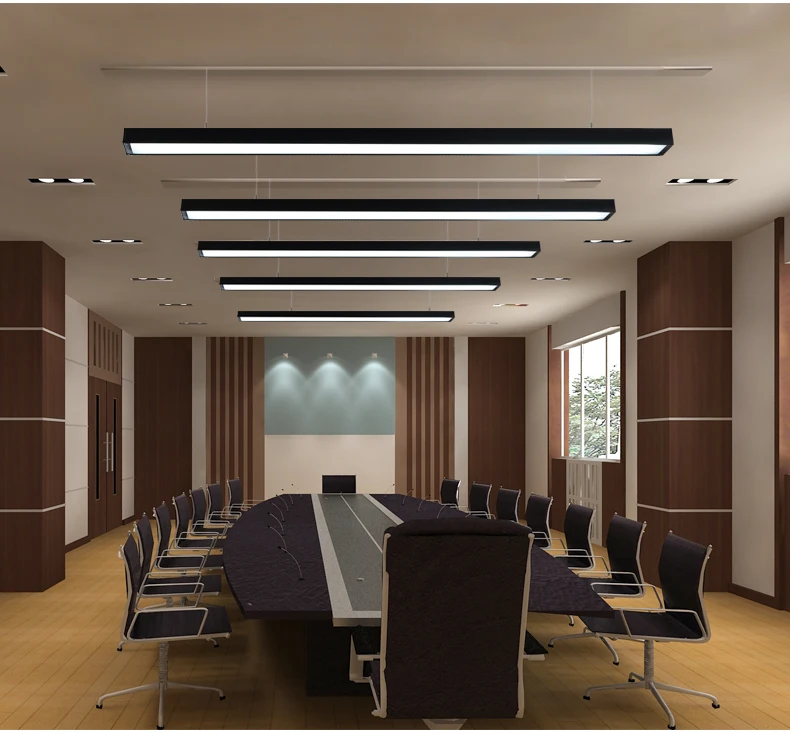 

Can be stitching LED right angle chandelier long bar lights office chandelier lighting simple modern aluminum fluorescent