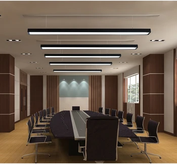 

Can be stitching LED right angle chandelier long bar lights office chandelier lighting simple modern aluminum fluorescent
