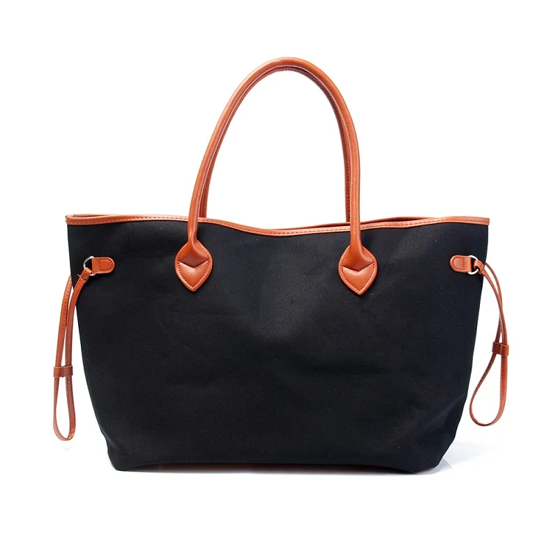 Wholesale Domil Endless Solid Color Canvas Tote Bag Canvas Handbag Large Capacity String Bag ...