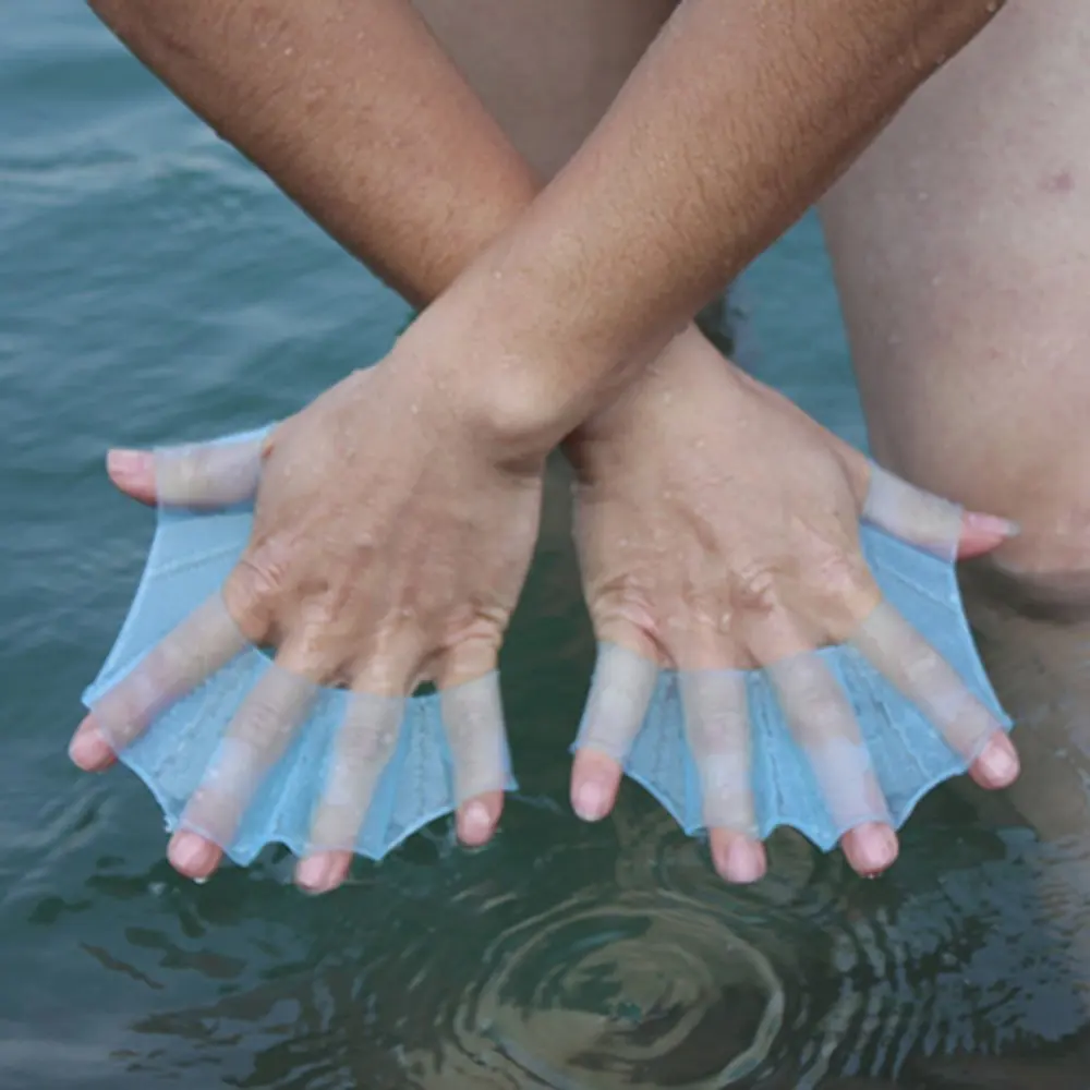 1 пара Высокое качество унисекс лягушка Тип силиконовые пояса для плавания Ласты пальмовые пальчиковые перепонки перчатки весло водные виды спорта