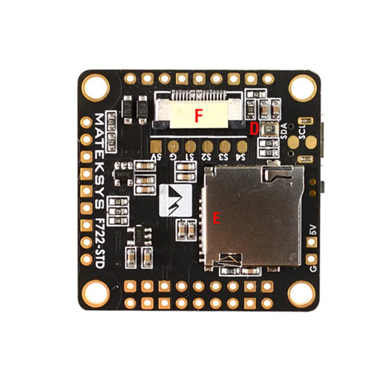Контроллер полета Matek System F7 STM32F722RE ICM20602 BMP280 BFOSD Blackbox слот карты Micro SD DShot ESC|Детали и