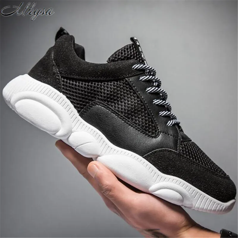 

Mhysa 2019 new men's spring autumn lace Teddy Bear sneakers men's casual shoes breathable and comfortable flat shoes L197
