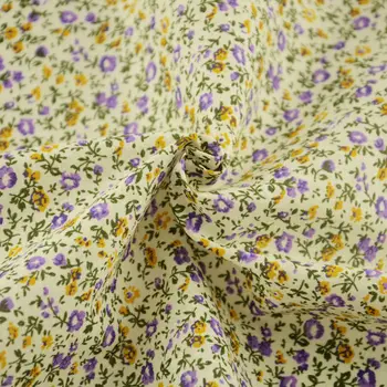 

Art Work 100% Cloth Cotton Tecido Decoration Sewing Textile Fabric Patchwork Simple and Plain Flowers Designs Telas Fat Quarter
