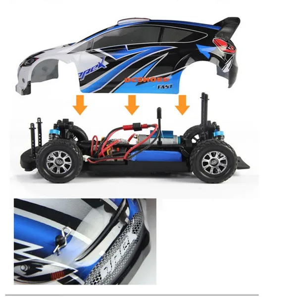 Wltoys A949 Rc автомобиль 1/18 2.4Gh 4WD раллийный 100 м Дистанция управления 50 км/ч скорость