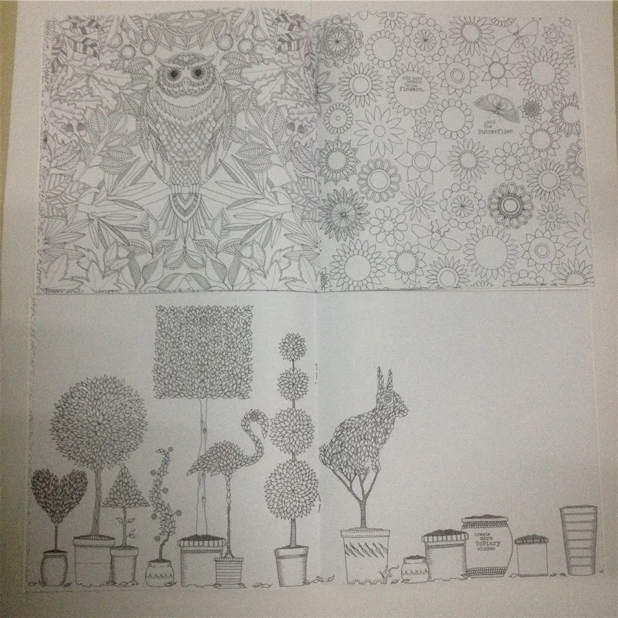 24 Pages Secret Garden Coloring Book For Children Adult Relieve Stress Kill Time Graffiti Painting Drawing In Books From Office School Supplies On