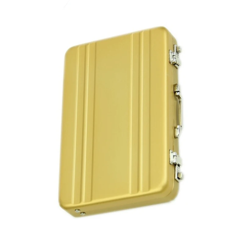 Aluminium passwort box Karte Fall Mini koffer Passwort aktentasche Gold