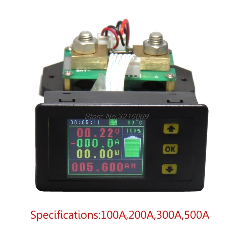 DC 120v 100A 200A 500A ЖК комбинированный измеритель напряжения тока кВт/ч ватт метр 12v 24v 48v