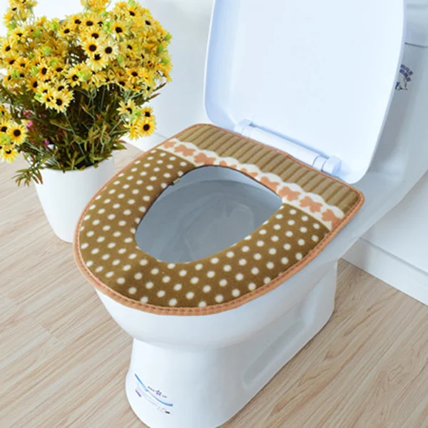 Winter Bathroom Products Toilet Seat Cover Warmer Fleece Thick Soft