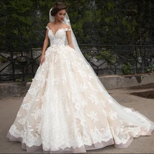Дизайн специальное кружевное Элегантное свадебное платье трапециевидной формы