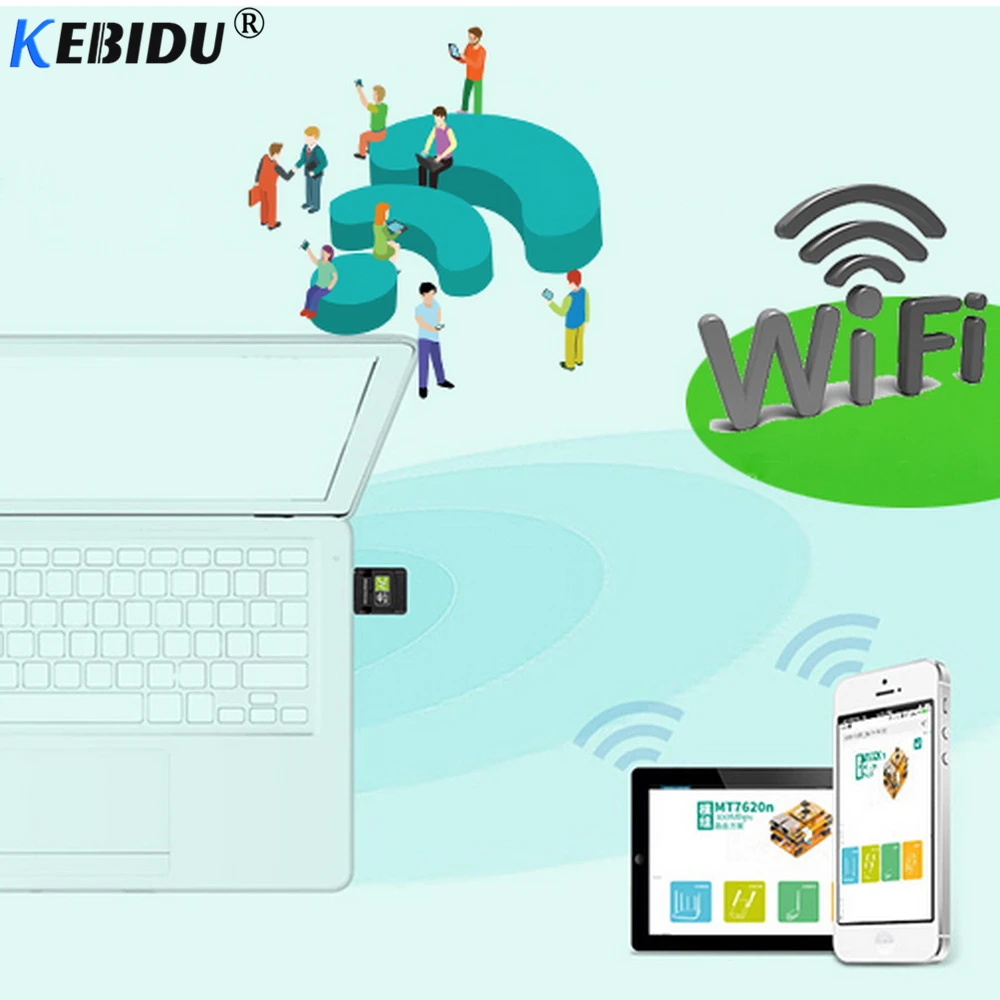 Kebidu 600 Мбит/с USB WiFi адаптер 2,4 ГГц 5 ГГц двухдиапазонная антенна беспроводная сетевая карта приемник Бесплатный драйвер 802.11b/n/g/ac для ПК