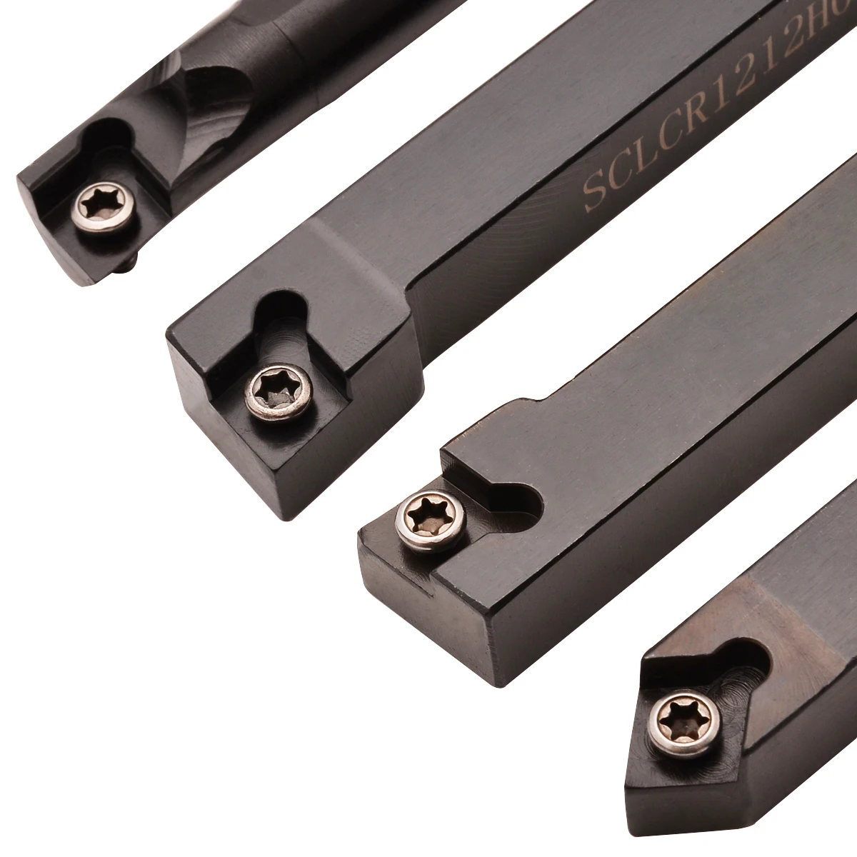 

4pcs 12mm Lathe Index Boring Bar Tool Holder S12M-SCLCR09/SCLCR1212H09/SCLCL1212H09/SCMCN1212H09 + 4pcs CCMT 09T3 Insert