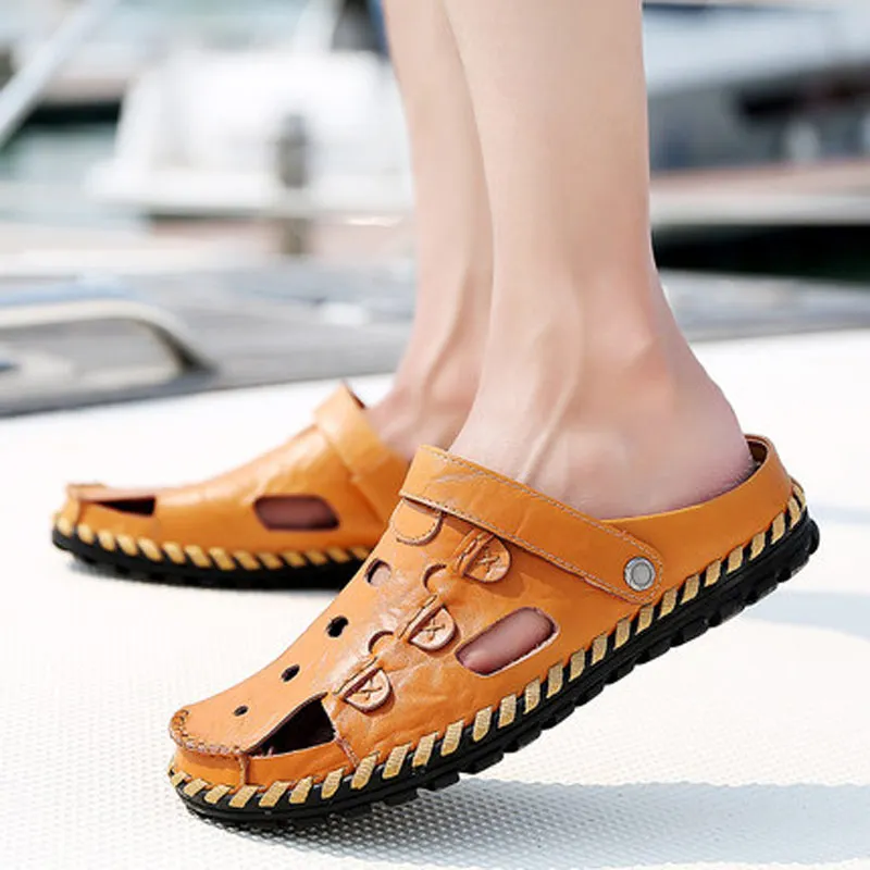 

Summer sandals men casual shoes fashion exquisitely sewing Baotou beach sandalias hombre non-slip slippers sandals men shoes