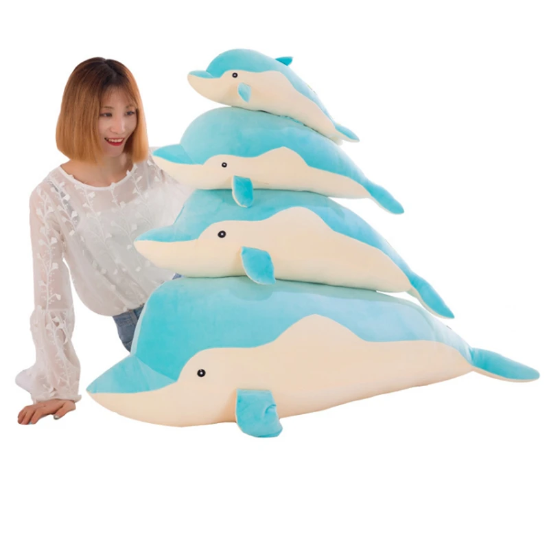 

1PC 50/70cm New Cute Cartoon Soft Dolphin Plush Toy Stuffed Soft Pillow Christmas Gift for Kids Valentine Present