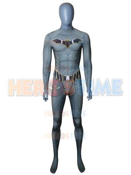 

High Quality Batman Rebirth Cosplay Costumes 3D Print Zentai Bodysuit Batman Spandex Lycra Suit Custom Made Halloween Catsuit