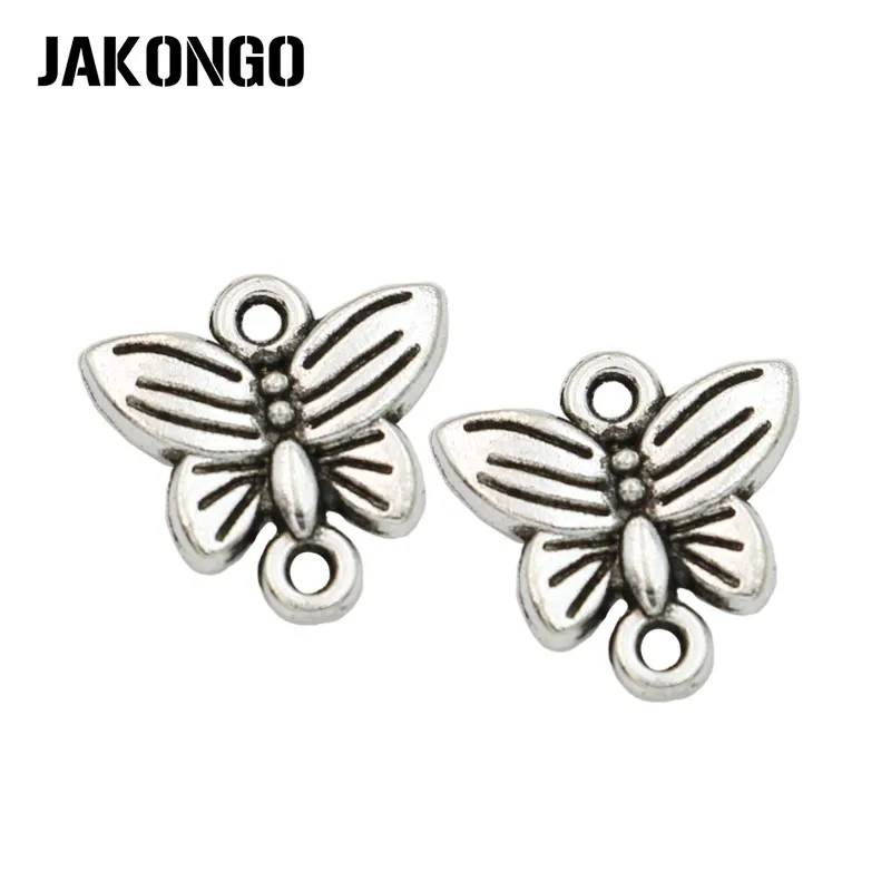 JAKONGO Античная Посеребренная Бабочка соединители Браслеты Серьги ювелирные