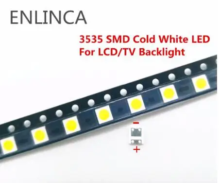 

50-200pcs FOR LCD TV repair LG led TV backlight strip lights with light-emitting diode 3535 SMD LED beads 6V 2W cool cold white