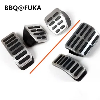 

BBQ@FUKA AT/MT Foot Rest Gas Fuel Brake Pedal Chrome Cover Fit for VWBeetle Cordoba Leon Golf Lupo Toledo Ibiza Cabrio Fox Polo