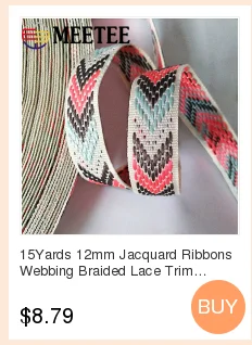 Meetee 10Meters 50mm Ethnic Jacquard Polyester Webbing Costume Belt Decoration Lace Ribbon DIY Bags Strap Band Sewing Accessory