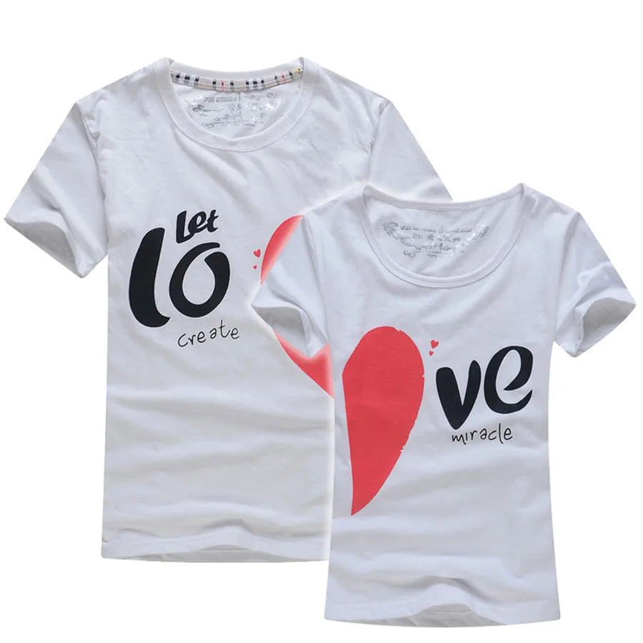 

Lovers T Shirt For Couples And Lovers Clothes Lovers tshirt Summer Shirt Men & Women Heart Love T-shirts Shape Shirt Clothes