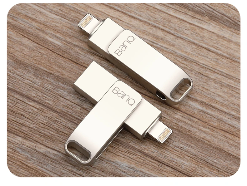 BanQ A6S USB флеш-накопитель 32 Гб 64 ГБ для iPhone 8 7 Plus Lightning-металлическая ручка-накопитель U диск для MFi iOS10 memory stick 128 ГБ