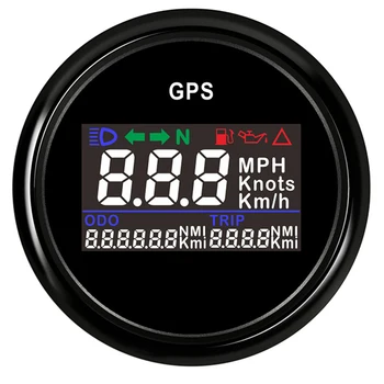 

52mm Boat Car GPS Speedometer LCD Display 0~999 Knots MPH Km/h Adjustable Marine Digital Speedometer Gauge With Backlight