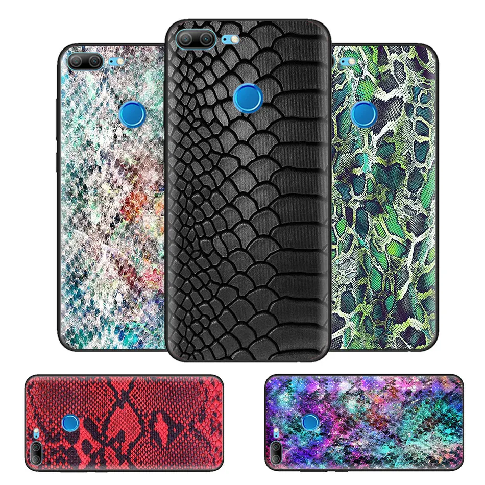 

Black Bag Soft Silicone Case Cover for Huawei honor 8X 8C 8A 10 20 Y6 Y9 2019 Lite Play Enjoy 9S 9E 20i Phone Fall Leather Snake