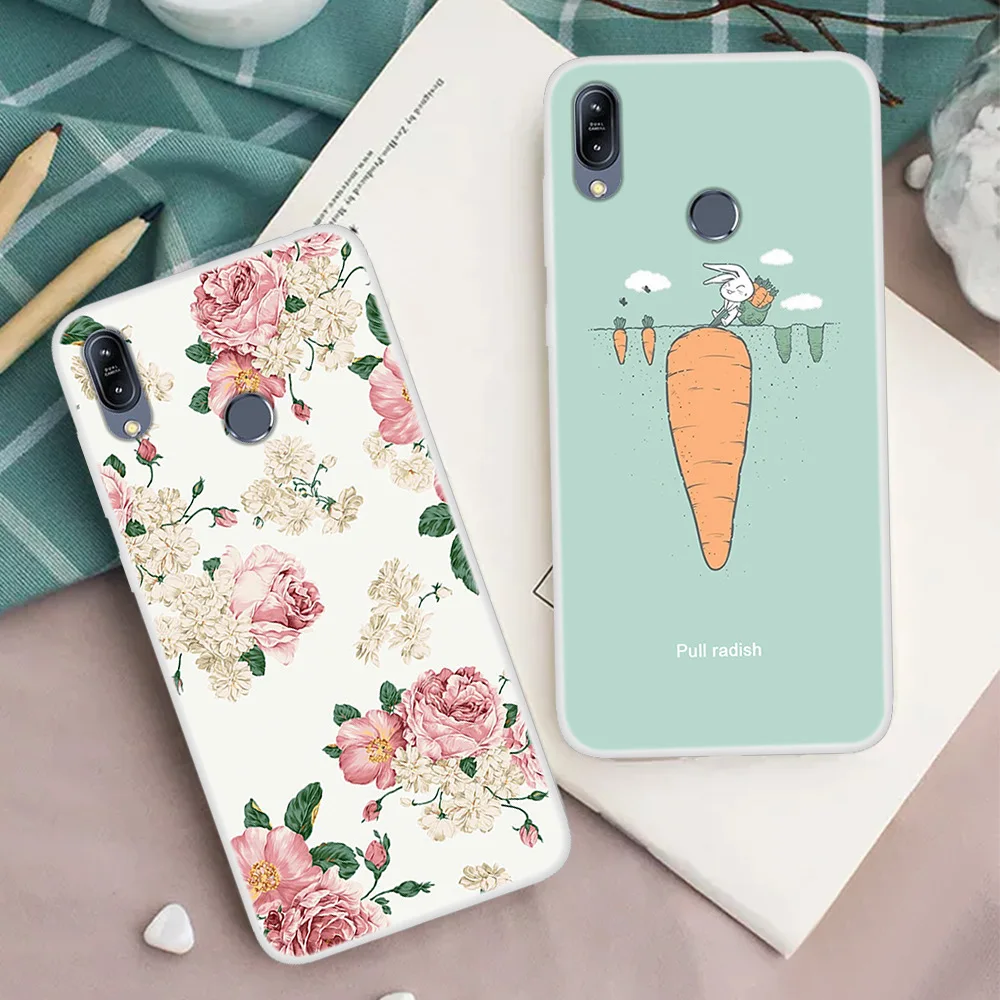 Милый чехол для телефона с мультяшными животными Asus Zenfone Max Pro M2 ZB633KL окрашенный