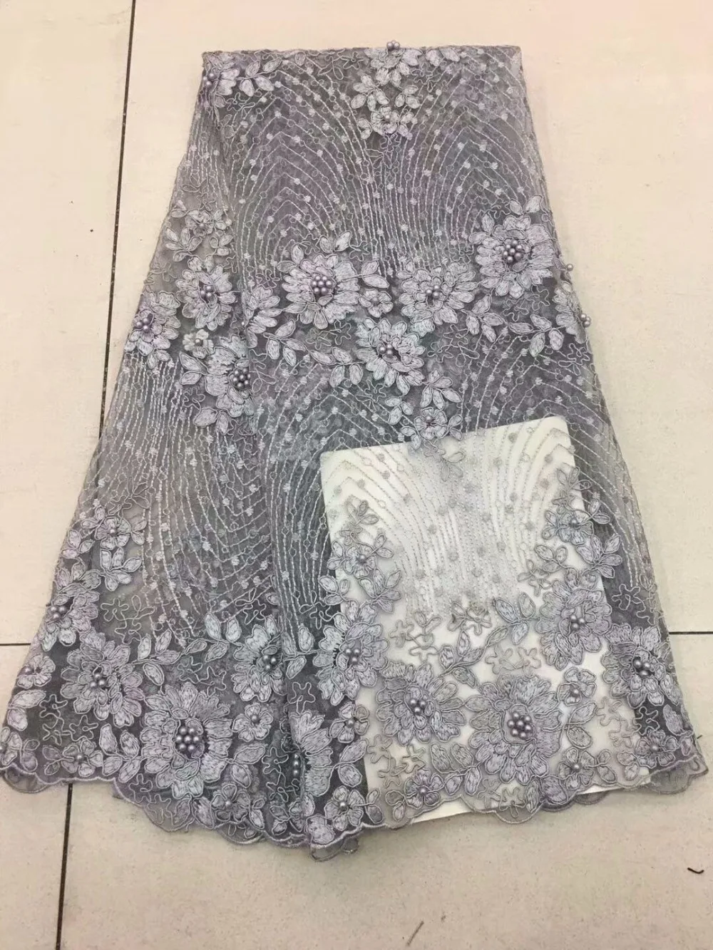 

African Lace Fabric 2018 High Quality French Beads Lace Fabric Beautiful Lace For Nigerian Lace Wedding Dress