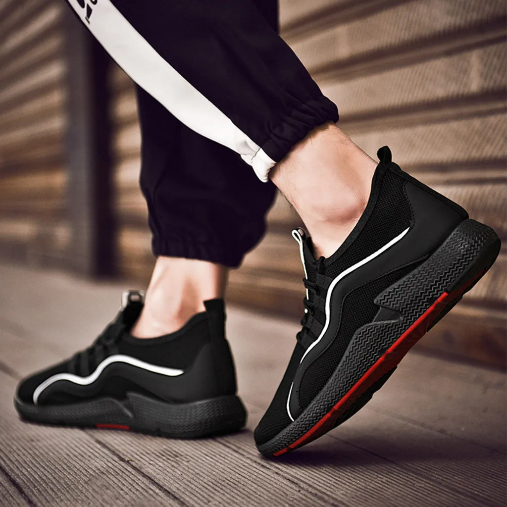 

mesh men shoes 2019 summer mens running shoes Sneakers Fashion Men's Lace Up Sports Running Casual Sneakers Solid Shoes#g4