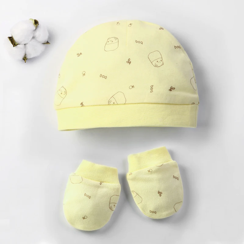 Осенне-зимние детские шапки и варежки для девочек и мальчиков, кепки, носки, удобные детские шапки и перчатки, хлопковые аксессуары для новорожденных детей 0-3 лет