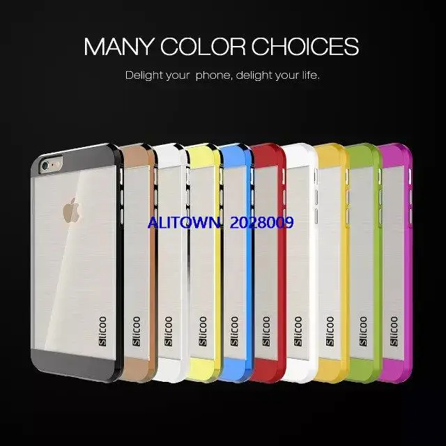 50pcs luxury 6s back cover Slicoo Hybrid ultra thin PC TPU clear case for font b