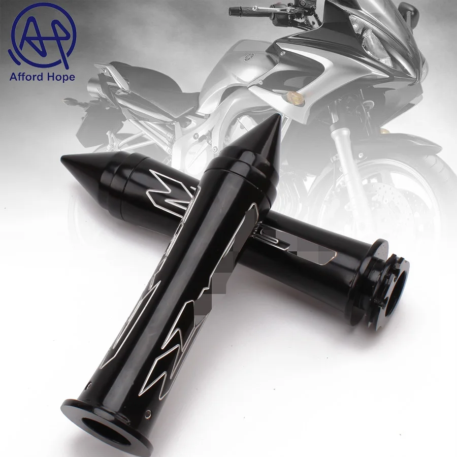 Hayabusa Chrome Smooth Bullet Spiked Handle Bar Ends