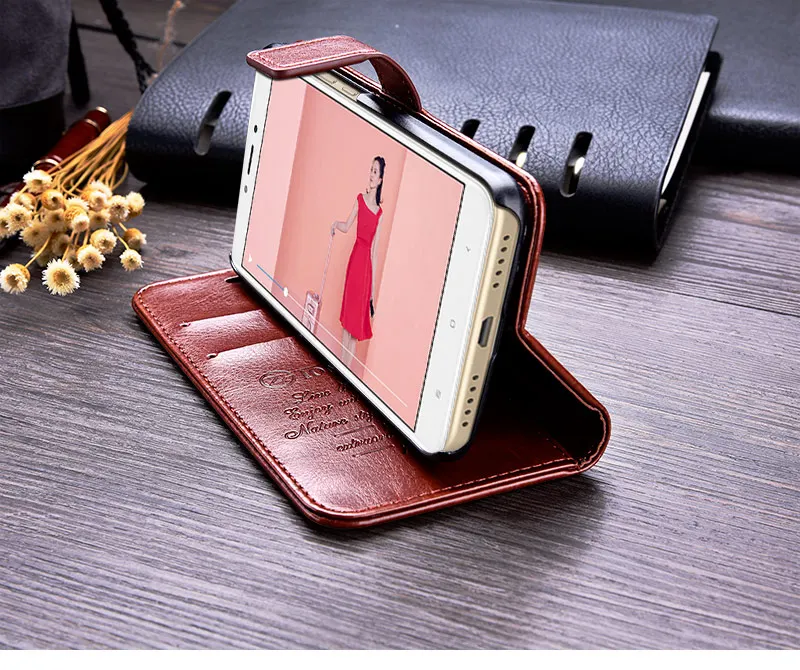 Tomkas Luxury Leather Xiaomi Redmi 4X Case Wallet PU With Holder Stand Business Flip Luxury Case For Xiaomi Redmi 4X Cover Coque (15)