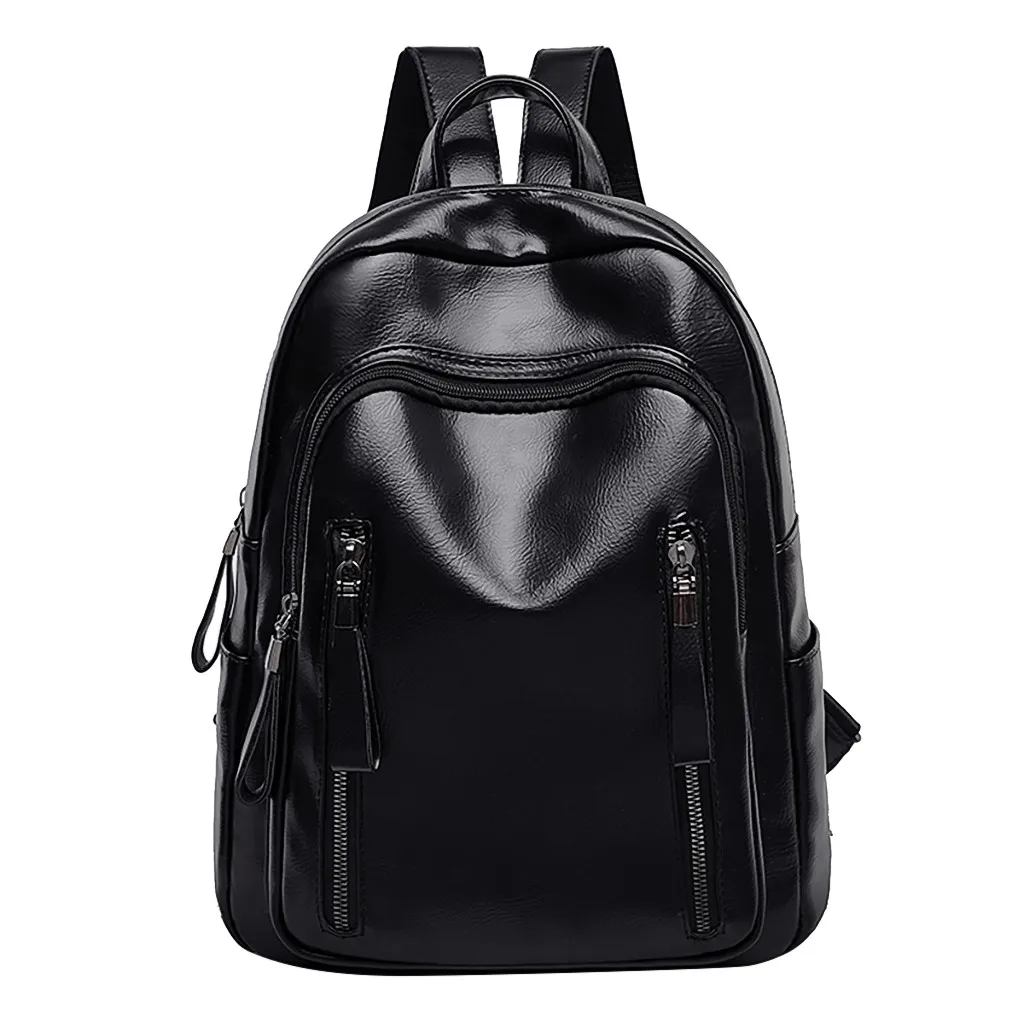 OCARDIAN Модный женский рюкзак из искусственной кожи, женские рюкзаки черного и коричневого цвета, маленькие сумки на молнии, студенческий рюкзак, рюкзак для девочек