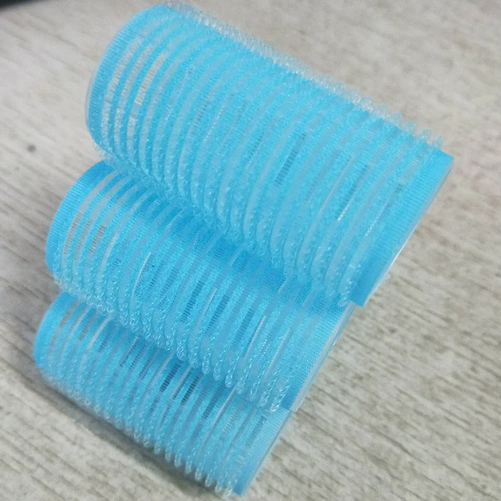 Синий Self Grip 30 мм пряжки волос Ролики (12 всего)